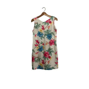 Caribbean Joe Women's Multicolor Floral Sleeveless V-Neck Dress Petites Size PL